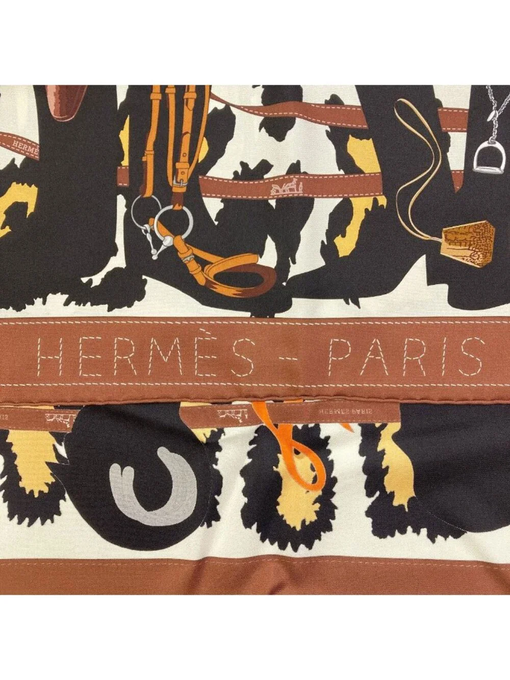 Hermes Carre 90 Monsieur & Madame Scarf Silk